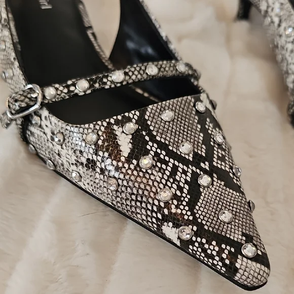 Madden Girl Black and Silver Embellished Heels - Picture 3 of 12